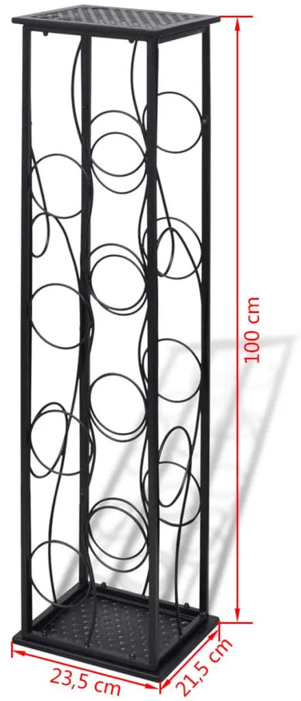 Portabottiglie per 8 Bottiglie di Vino in Metallo