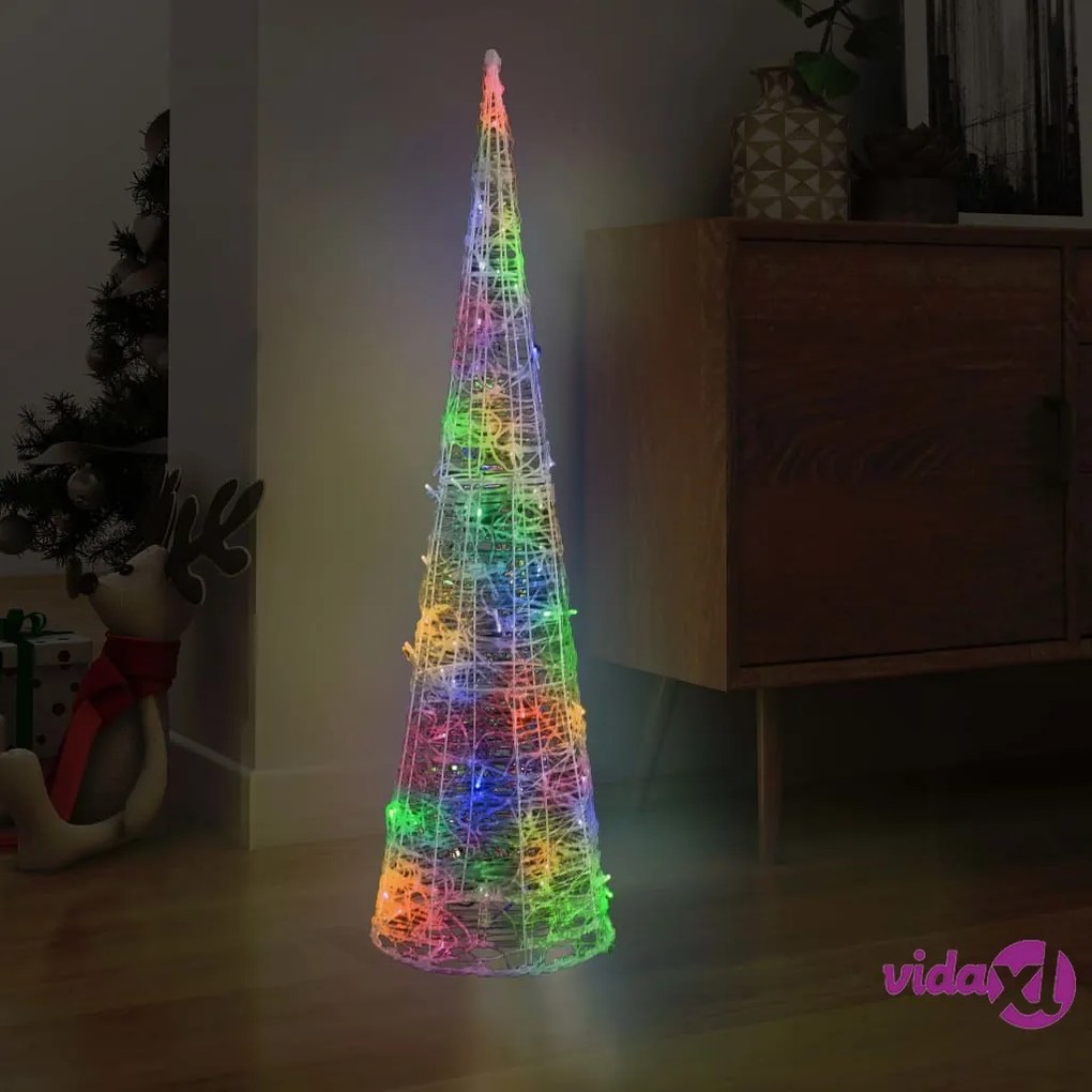 vidaXL Piramide Decorativa Cono di Luce LED Acrilico Colorato 120 cm