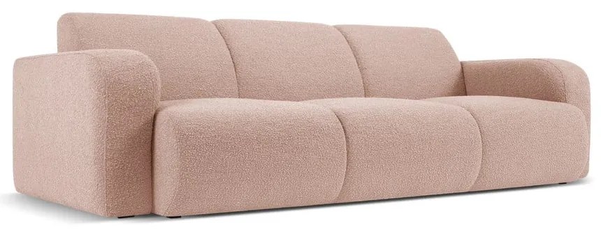 Divano rosa bouclé 235 cm Molino - Micadoni Home