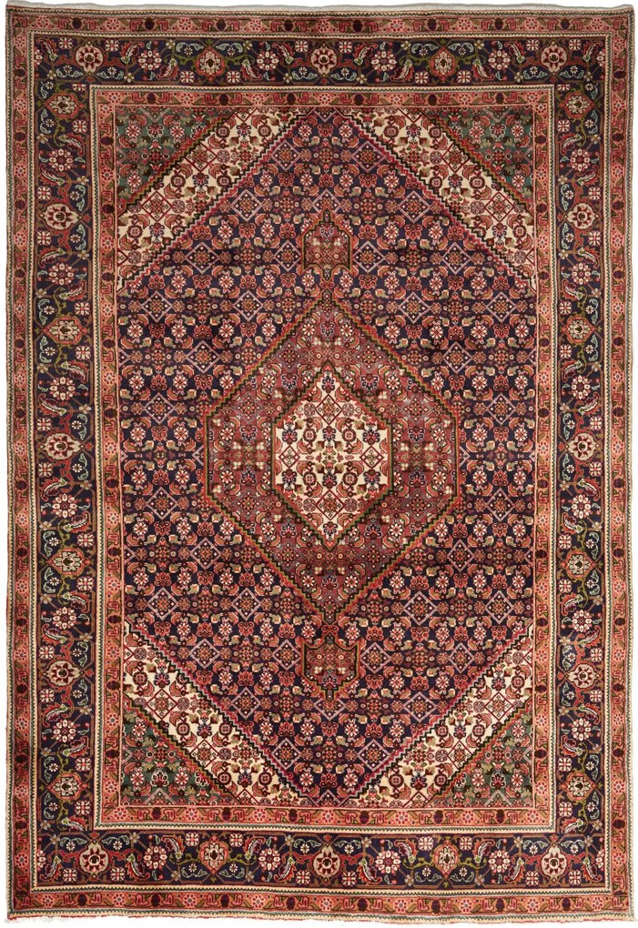 Tabriz Tappeto 200 x 290 Rosso (Iran) Annodato A Mano