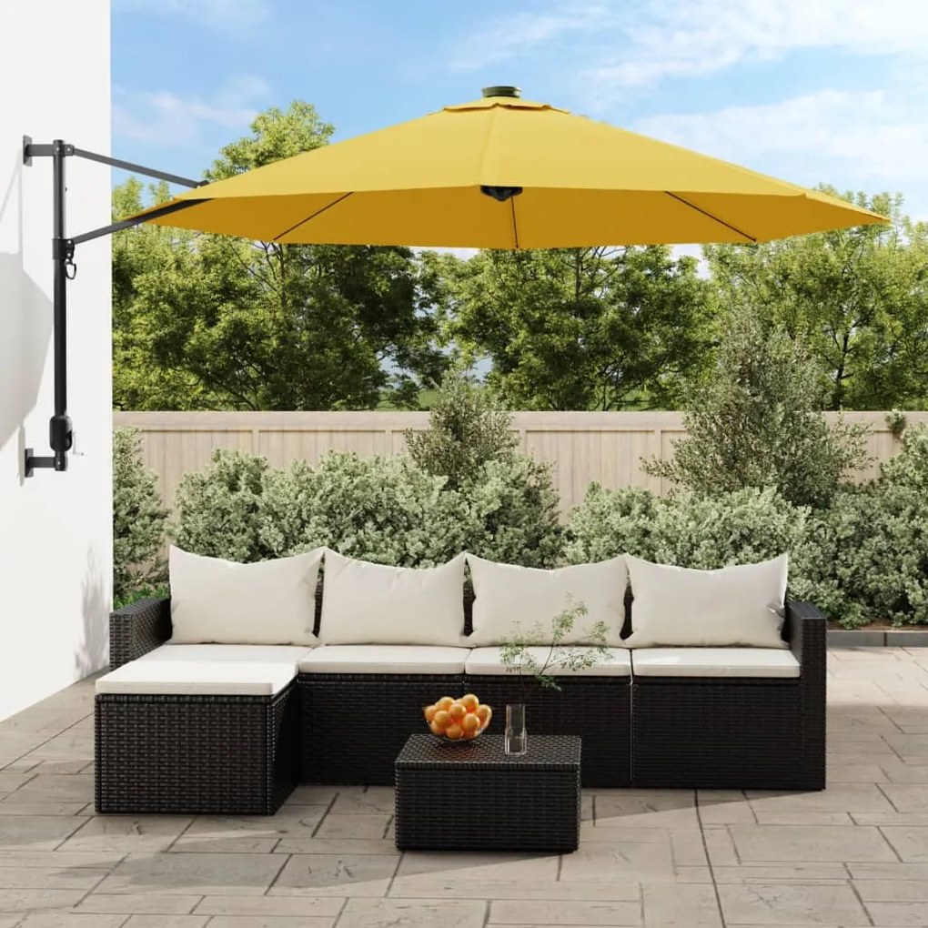 Ombrellone A Parete Giallo 290 Cm /