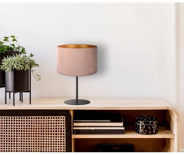 Duolla - Lampada da tavolo ROLLER 1xE14/15W/230V diametro 20 cm beige/oro