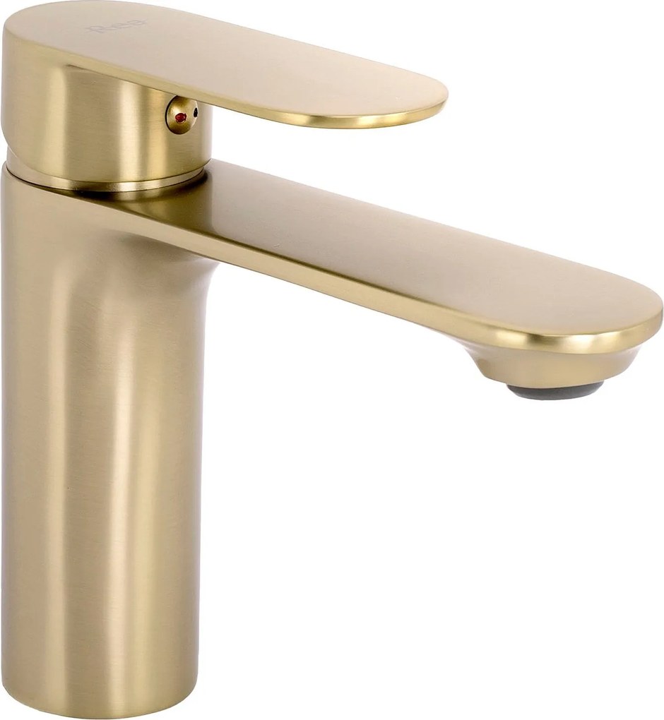 Rubinetto da lavabo Rea Drop Brush Gold low