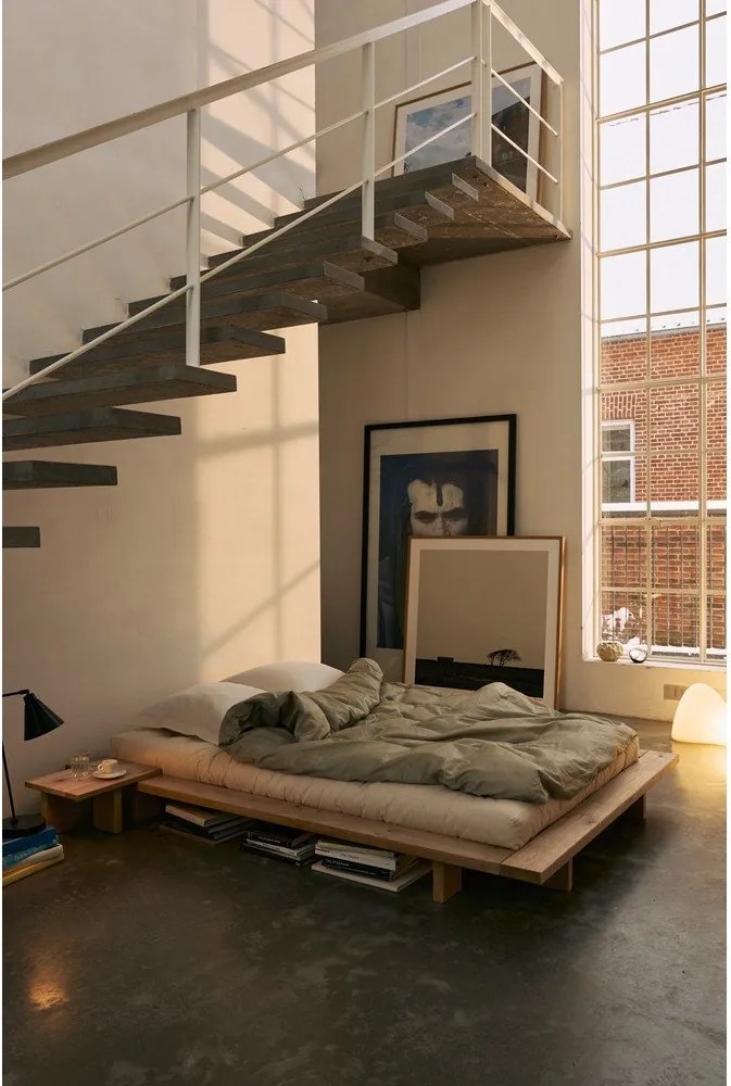 Comodino di colore naturale in pino massiccio Japan – Karup Design