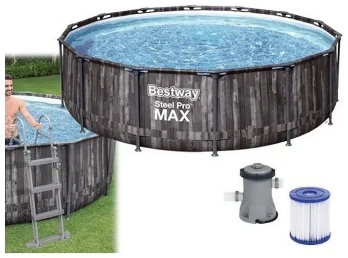 Piscina con struttura rotonda Steel Pro max 427x107 cm Bestway 5614Z