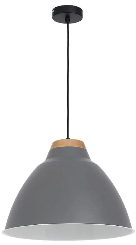 Lampada a sospensione SKAL 1xE27/60W grigio