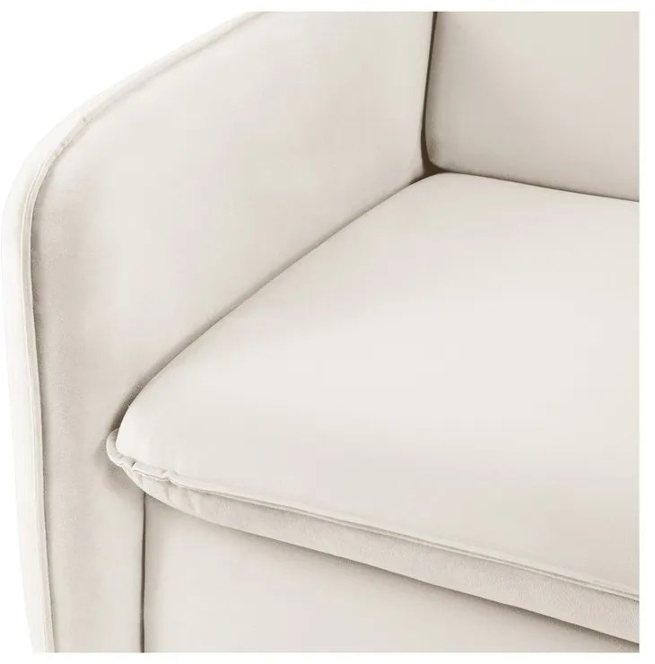 Divano letto in velluto crema 194 cm Vienna - Cosmopolitan Design