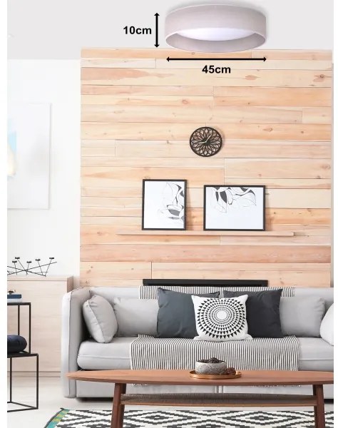 Duolla - Plafoniera LED ROLLER LED/24W/230V diametro 45 cm grigio chiaro