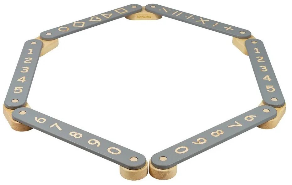 Trave di equilibrio montessori grigia in pino massiccio 10x408x5 cm Montessori – Meowbaby