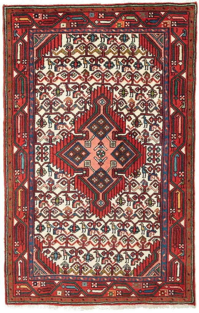 Hamedan Tappeto 130 x 80 (Iran) Annodato A Mano