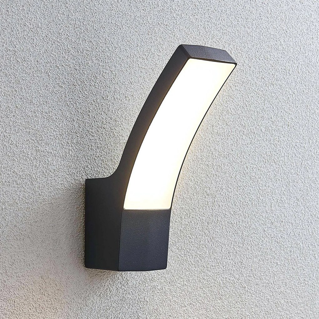 Applique da esterni a LED Ilvita Lindby, Nero, Alluminio, Moderno, Applique LED da esterni