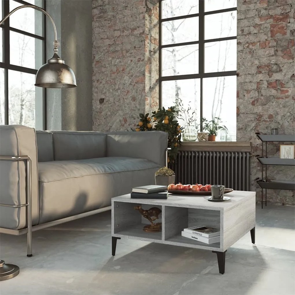 Tavolino Da Salotto Grigio Sonoma 60x60x30 Cm İn Truciolato /
