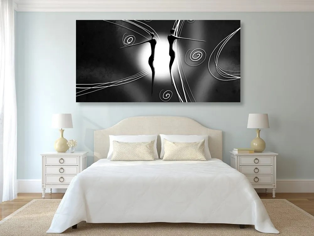Quadro su tela – Amore etnico in bianco e nero