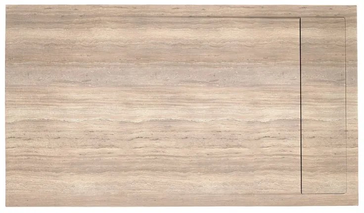 Piatto doccia SENSEA in resina Neo beige L 70 x L 140 x H 3 cm opaco effetto marmo