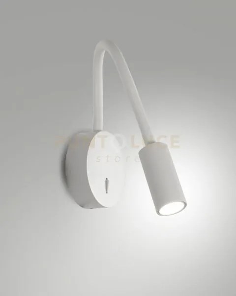 Flux applique bianco orientabile e flessibile a led 3000k 374lm 3,1w