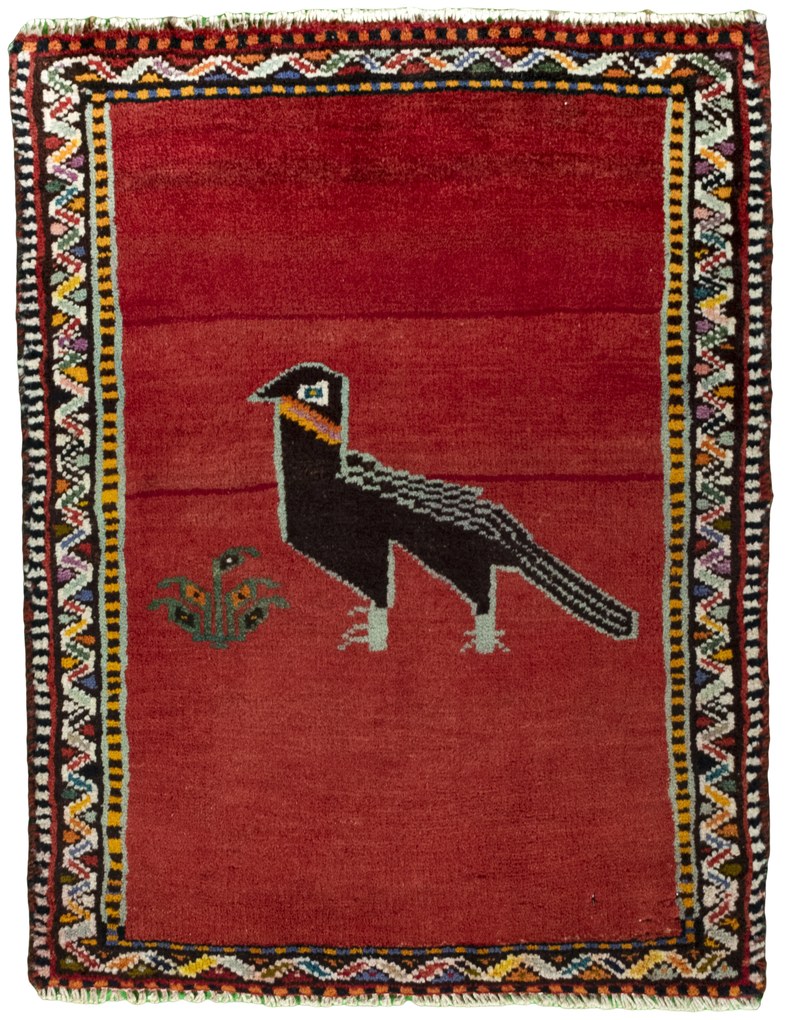 Shiraz Tappeto persiano 50x70 Rosso (Iran) Annodato A Mano