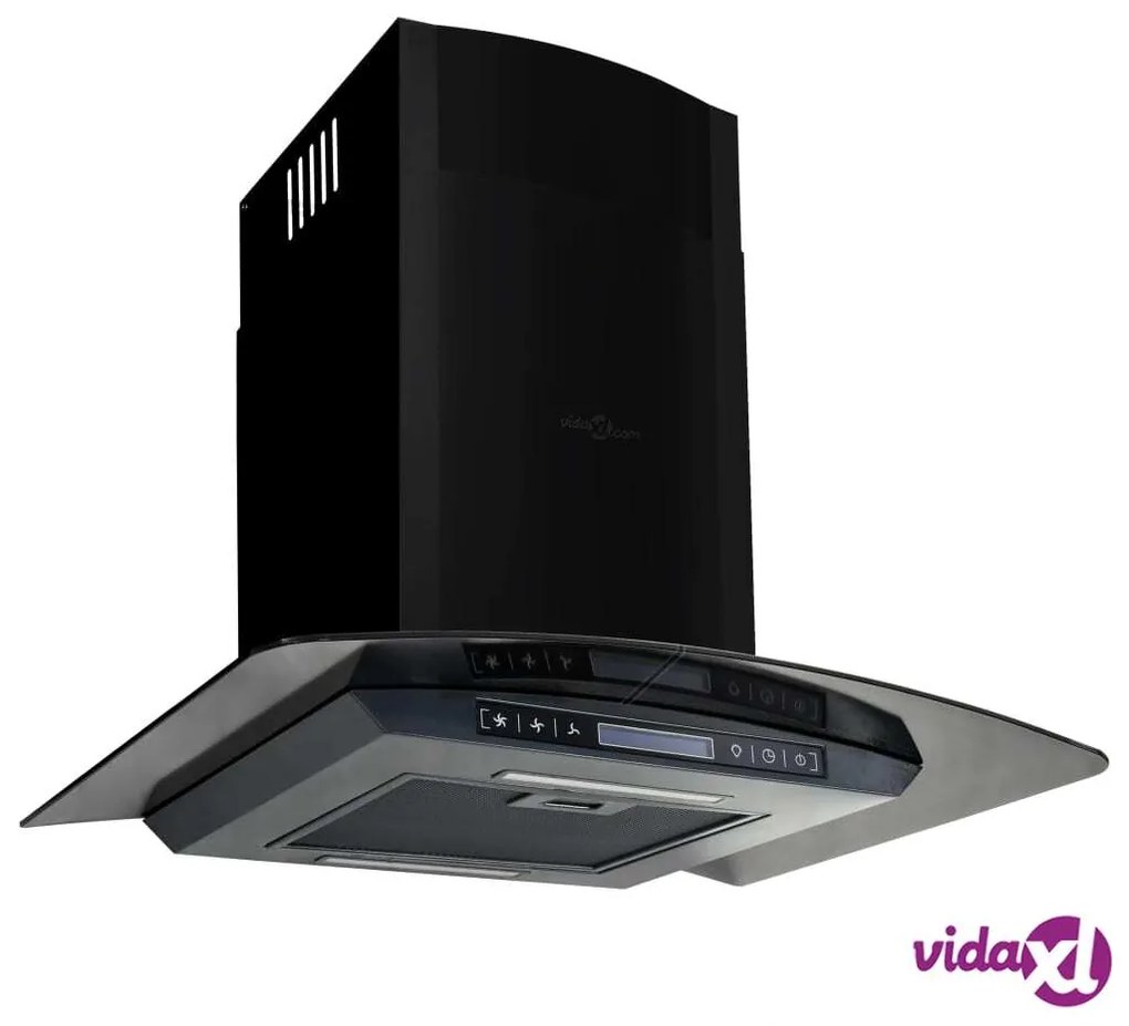 vidaXL Cappa Aspirante a Muro Acciaio Inox 756 m³/h 60 cm Nera
