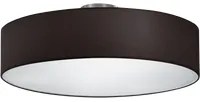 Plafoniera Soffitto Interno Tonda 28W 3 Luci Diffusore Nero Bianco GD Trio