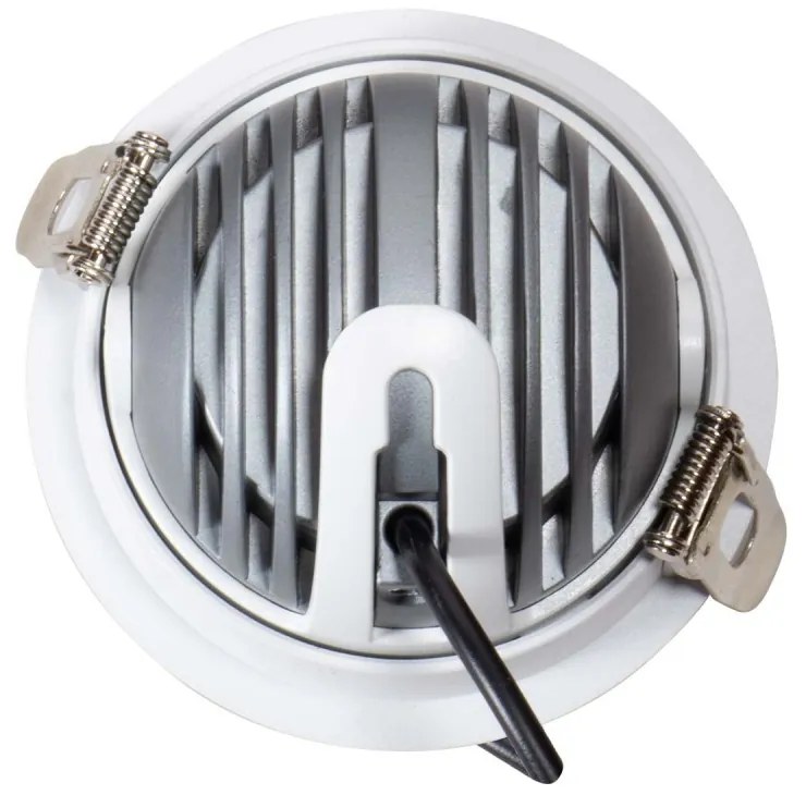 Faro LED da Incasso 12W Nero Ø75mm IP40 Orientabile con driver Philips Colore Bianco Variabile CCT