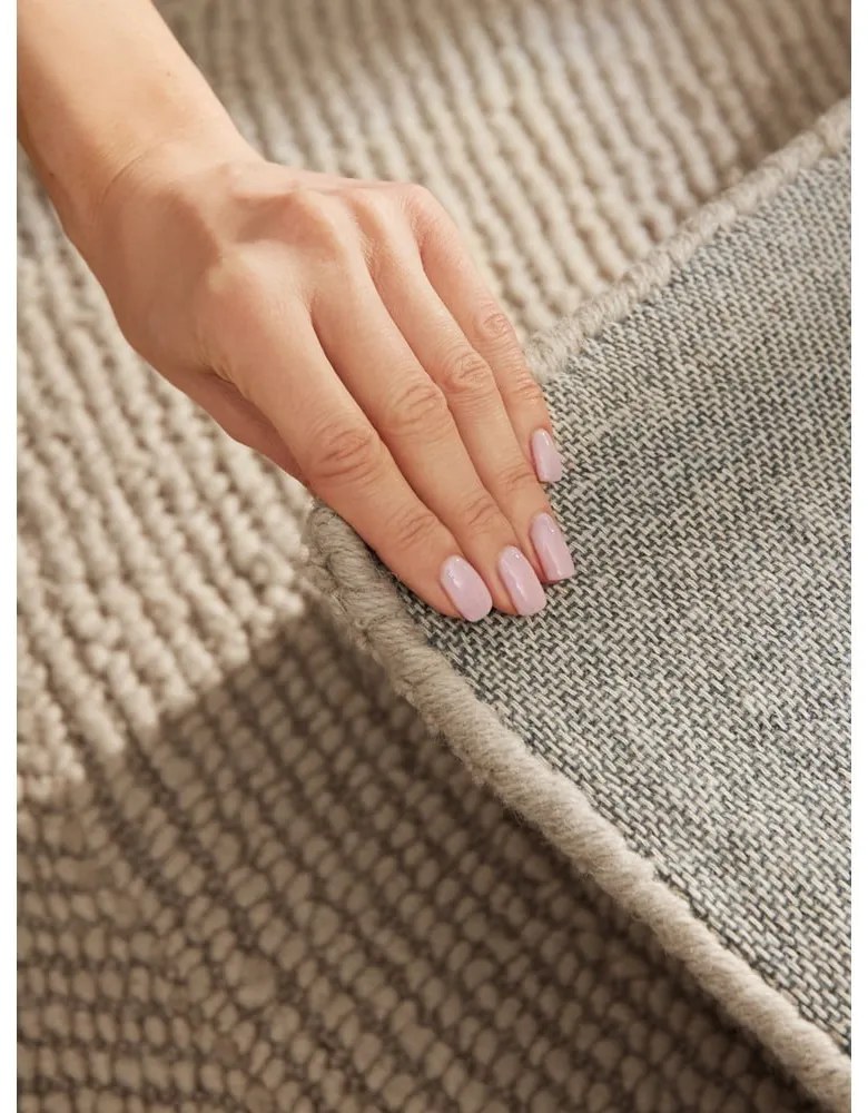 Tappeto beige in lana tessuto a mano 120x180 cm Eleni Light Beige – Hanse Home