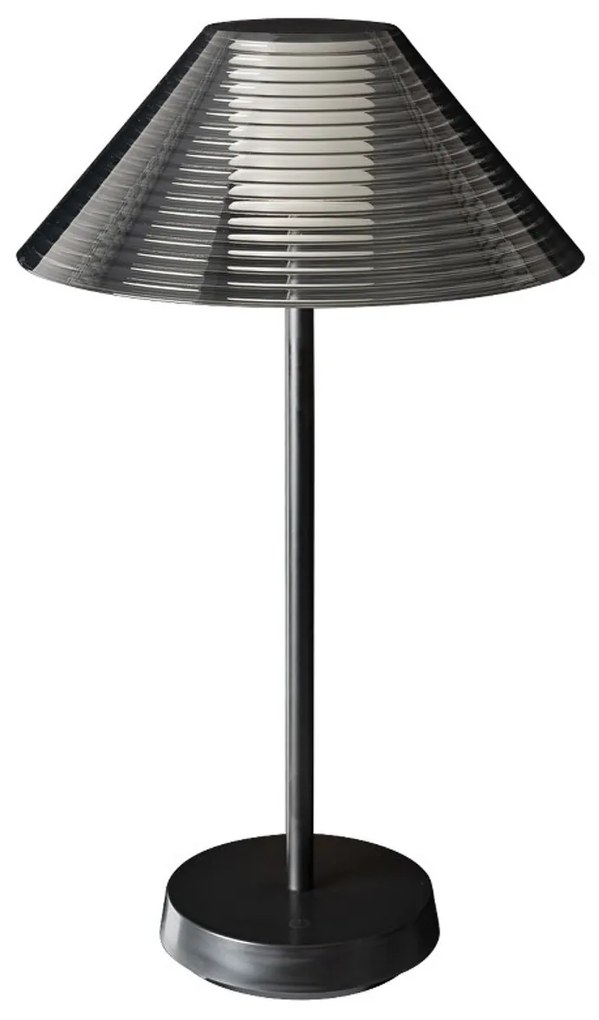 Lampada da Tavolo Ricaricabile 1.5W Bianco Caldo Dimmerabile - Nera