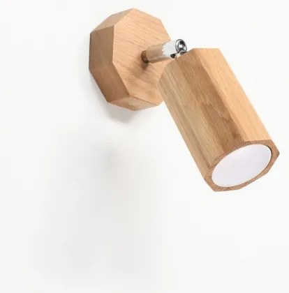 Sollux SL.1028 - Faretto da parete ZEKE 1xGU10/40W/230V rovere