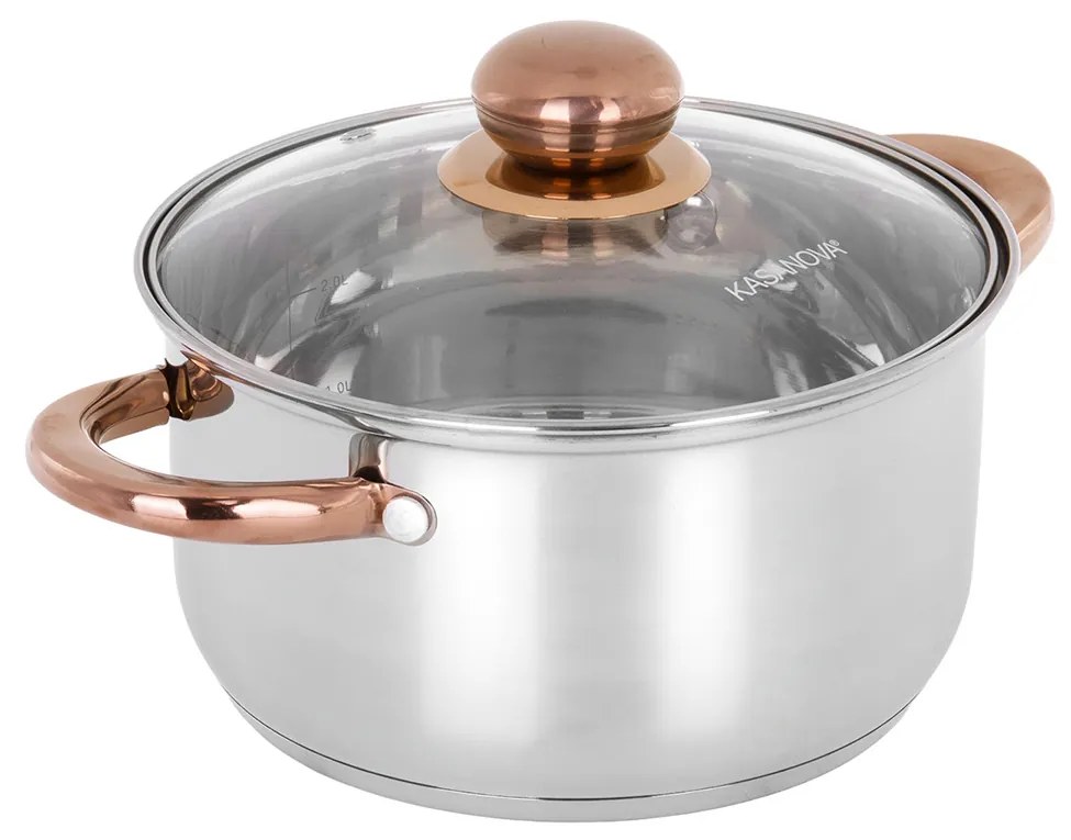Pentola 20 cm acciaio inox Meravigliosa con coperchio