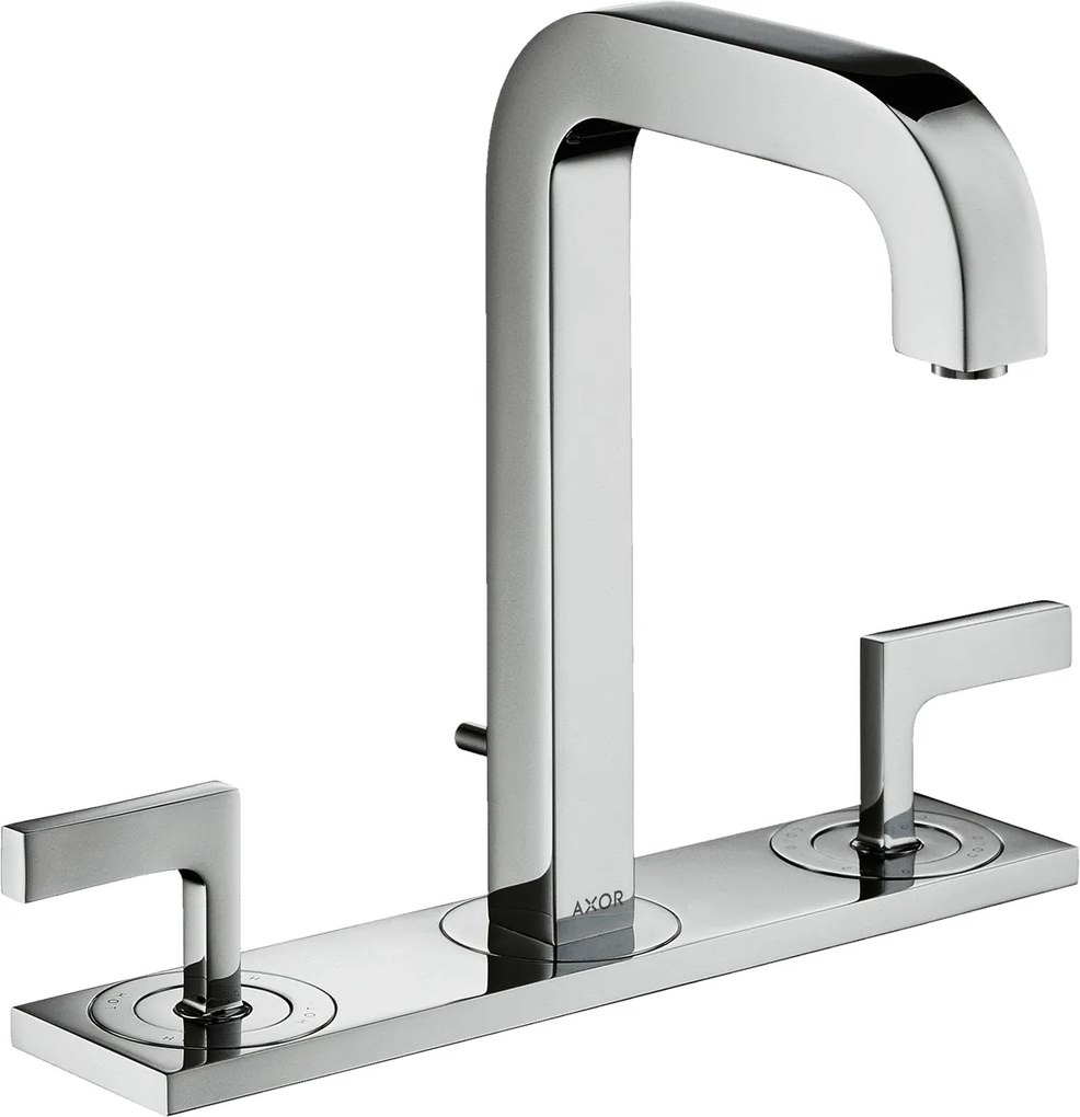 Rubinetteria 3 fori lavabo 170 con bocca maniglie a leva scarico tirante e piastra Cromo AXOR Citterio 39136000