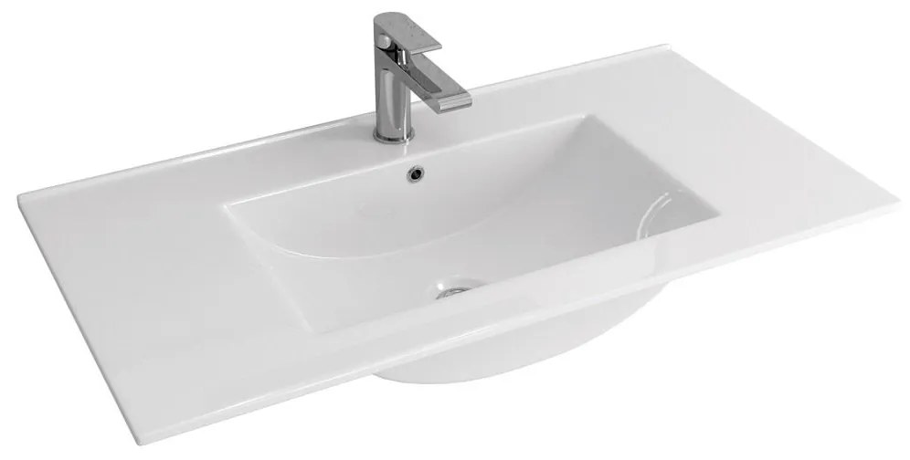 New Line Lb Lavabo 91x47 da incasso Per Mobile Bagno In Porcellana Bianco