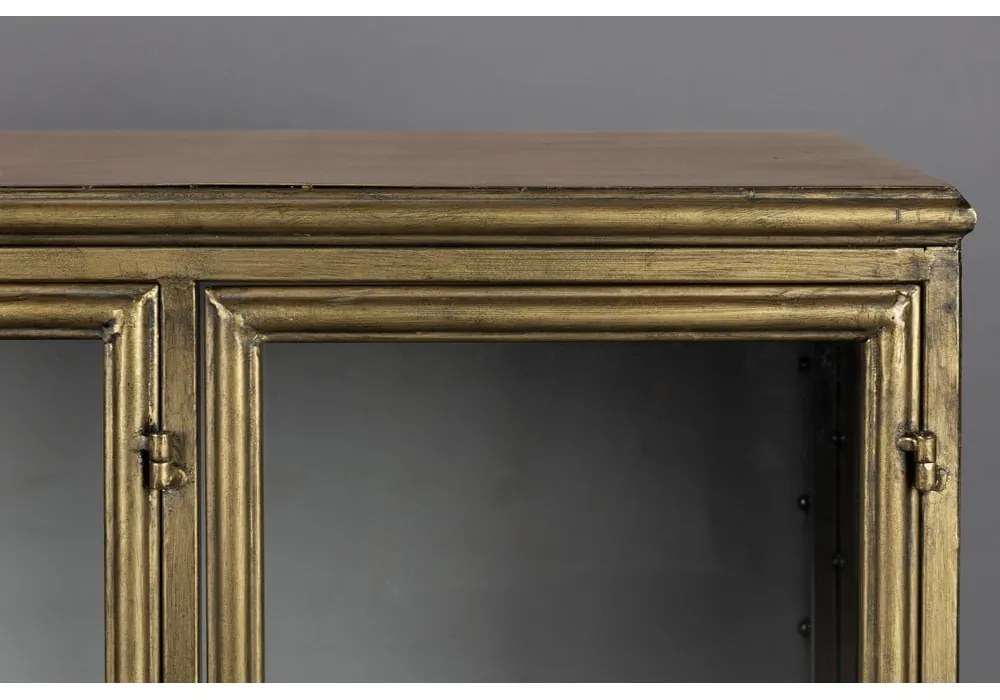Vetrina dorata in metallo 100x80x38,5 cm Gertlush – Dutchbone
