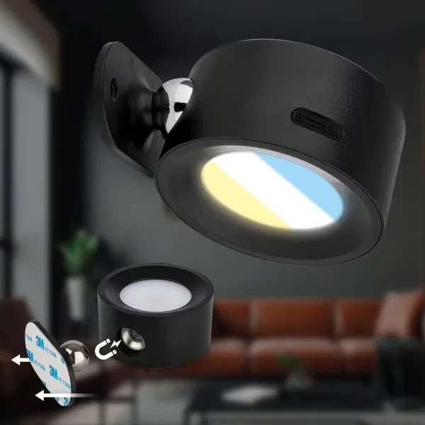 Briloner 3896015 - LED dimmerabile ricaricabile applique da parete TARI LED/1,6W/5V 1500 mAh nero