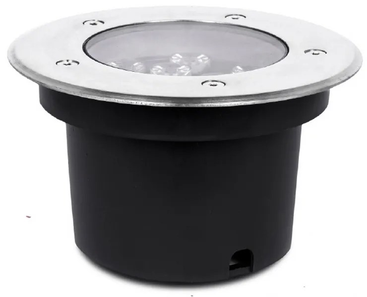 Segnapasso carrabile Led 9W da incasso Rotondo Argento satinato IP65 Bianco caldo 3000K Wisdom