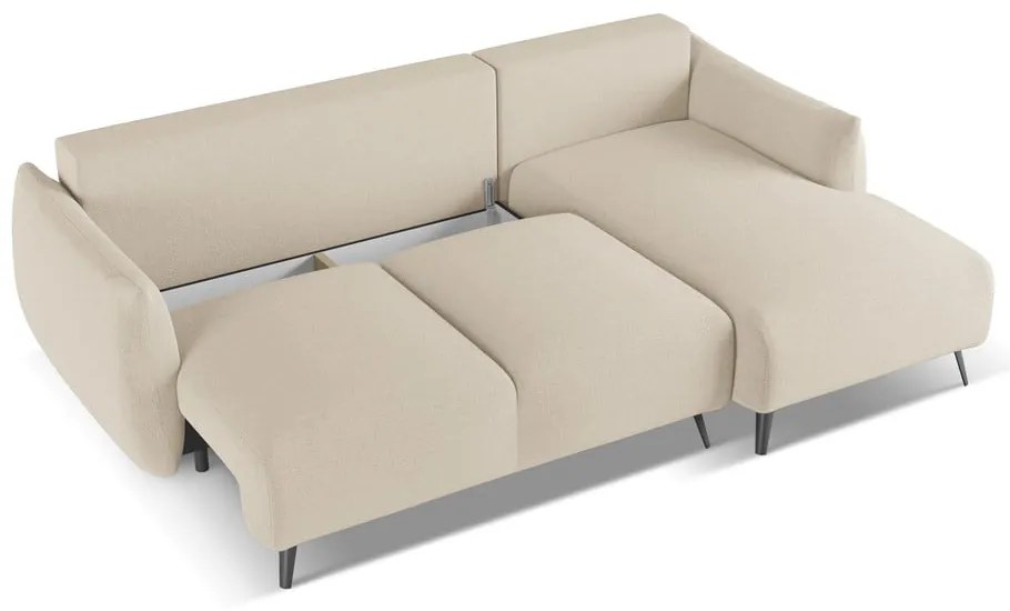 Divano angolare beige (con penisola a destra) Malie – Makamii