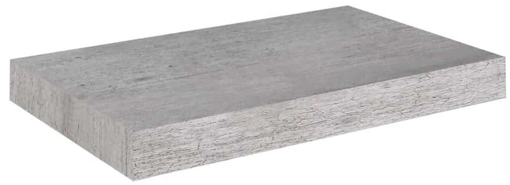Scaffali a parete 4 pz grigio cemento 40x23x3,8 cm in mdf