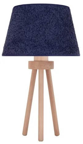 Duolla - Lampada da tavolo BOUCLE 1xE27/15W/230V diametro 28 cm blu/legno