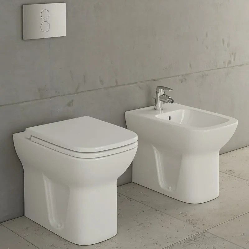 Coppia sanitari scarico a pavimento VITRA S20 bianco lucido WC: P 54 x L 36 x H 40 cm, bidet: P 54 x L 36 x H 40 cm