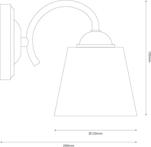 Lampada da parete PAFOS 1xE27/15W/230V nera