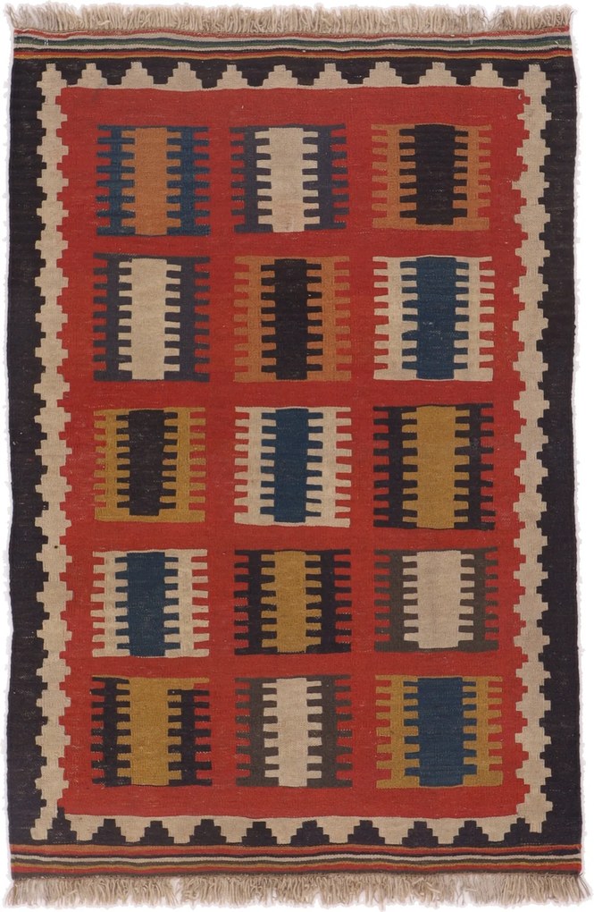 Kilim Tappeto 90 x 150 (Iran) Tessuto A Mano
