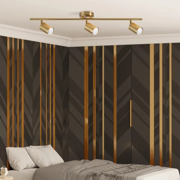 Faretto LED RGBW dimmerabile GOLDI 3xGU10/6,5W/230V dorato