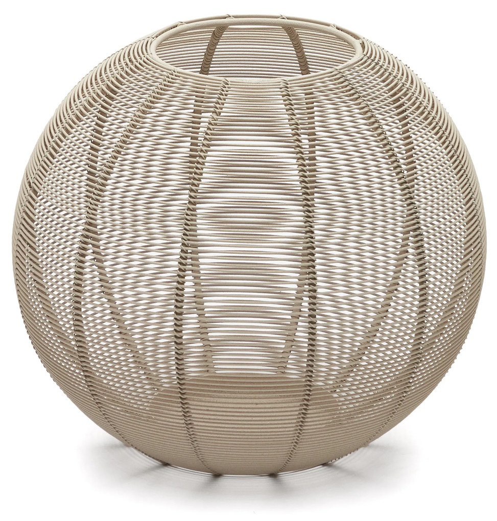 Kave Home - Portacandele rotondo Amer in metallo beige