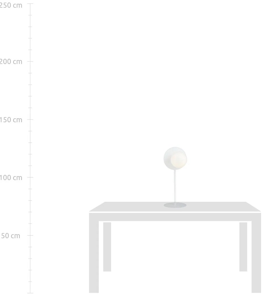 Lampada Da Tavolo Contemporanea Ippolita 1 Luce In Acciaio Bianco E Vetro Opalino