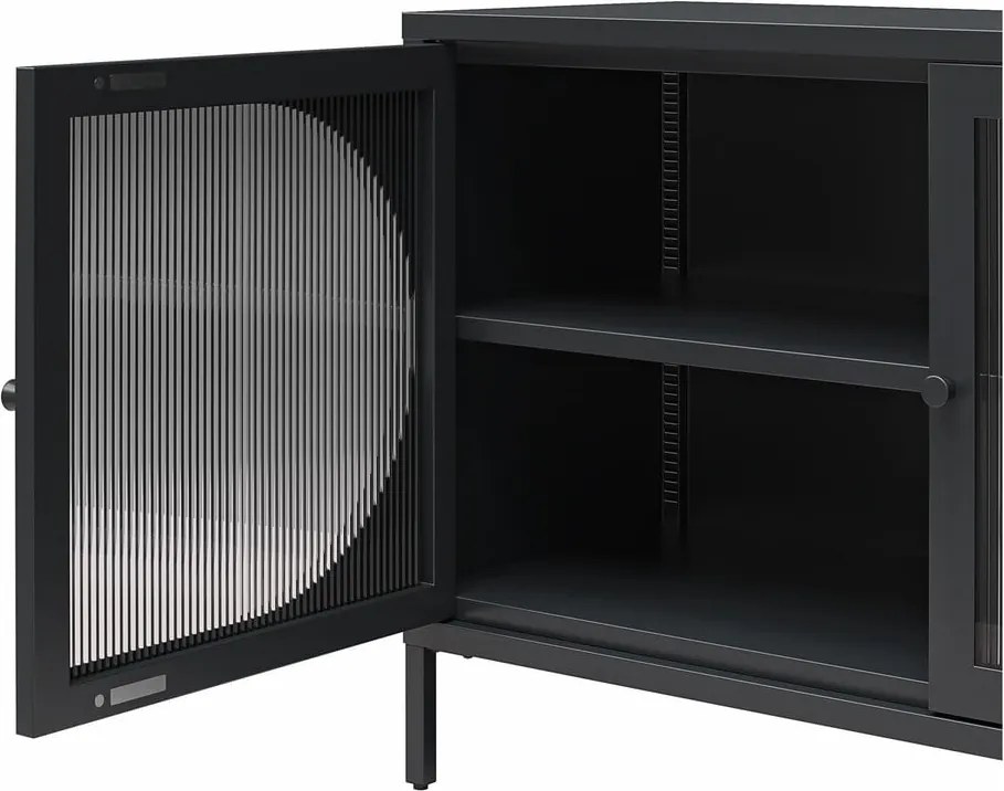 Vetrina in metallo nero 100x64x40 cm Luna - Støraa