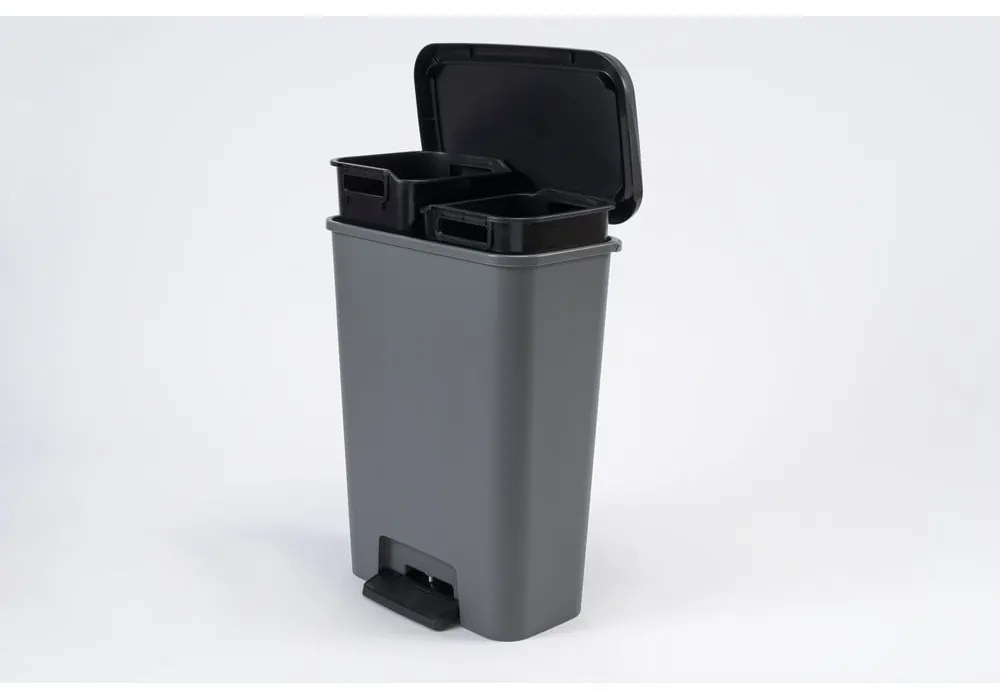 Contenitore in plastica per rifiuti differenziati/pedali 23+23 l Compatta - Curver