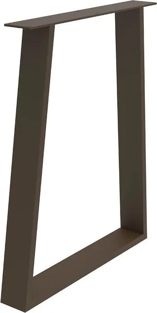 Gamba per mobili trapezoidale STEELMI Trap in acciaio bronzo opaco L 60 x P 8 x H 71 cm