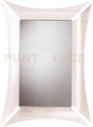 Specchio morgana bianco in ferro 72x100hcm