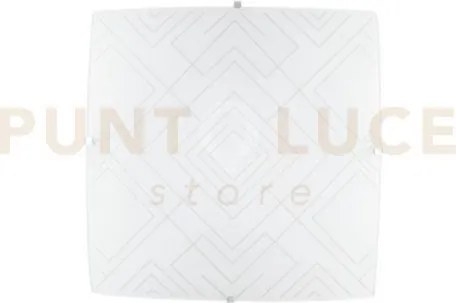 Plafoniera vector bianco lucido e decori grigi 2 luci attacco e27 3...