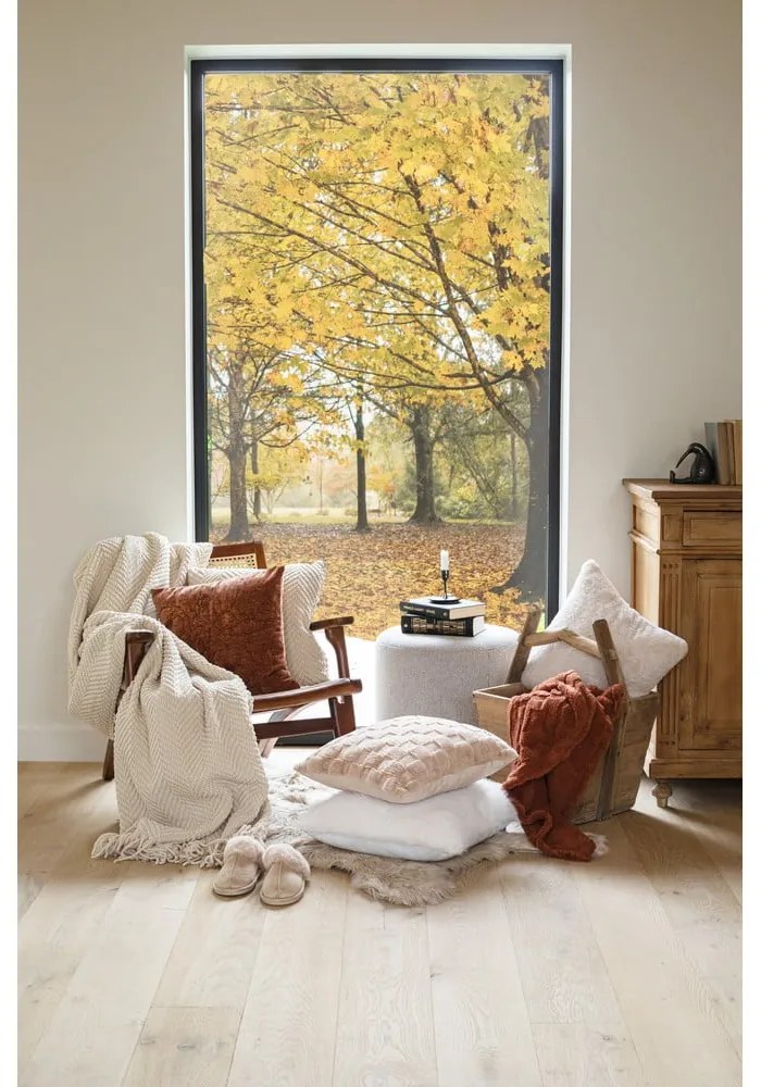 Coperta bianca/beige in ciniglia 130x170 cm Renee – Tiseco Home Studio