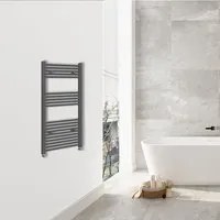 Scaldasalviette Termoarredo Bagno in Acciaio al Carbonio 1200x600mm Radiatore Termoarredo Idraulico Antracitico