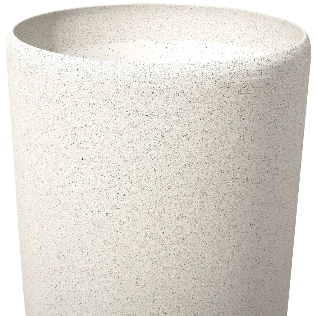 Set di 2 vasi polvere di pietra beige chiaro ⌀ 23 cm ABDERA Beliani