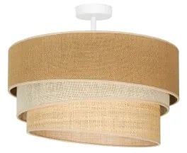 Duolla - Lampadario a plafone YUTE TRIO 1xE27/15W/230V diametro 45 cm marrone/grigio/beige